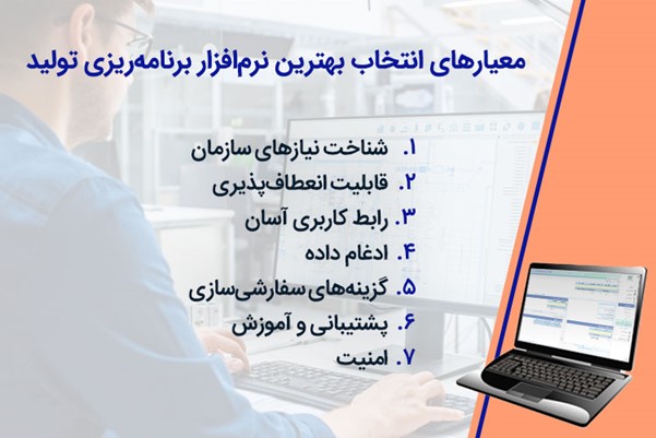 7 معیار انتخاب مناسب‌ترین نرم‌افزار برنامه‌ریزی تولید برای سیستم شما